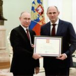 Михаил Анатольевич Рахлин с Владимиром Владимировичем Путиным